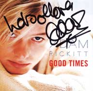 [CD sleeve autographed by Adam Rickitt]